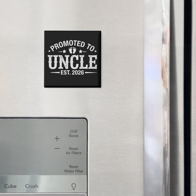 Pregnancy Announcement Promoted to Uncle est. 2026 Magnet (In Situ (Fridge))