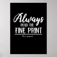 Pregnancy Announcement Read The Fine Print