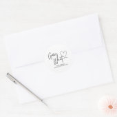 Pregnancy Announcement Reveal Guess What Baby Classic Round Sticker (Envelope)