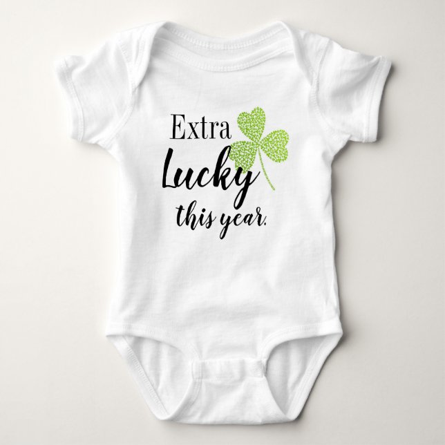 pregnancy announcement saint patricks baby bodysuit (Front)