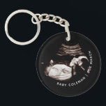 Pregnancy Announcement Sonogram New Arrival Photo Key Ring<br><div class="desc">Upload your sonogram picture and personalise with your due date and name</div>