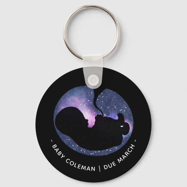 Pregnancy Announcement Stars Baby Spiritual  Key Ring (Front)