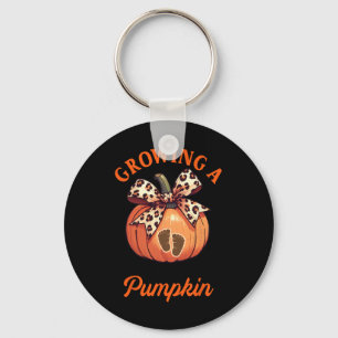 Pregnancy Announcement Thanksgiving Growing Little Key Ring
