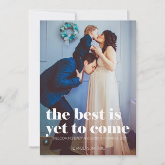 Pregnancy Announcement, The Best is Yet to Come Holiday Card