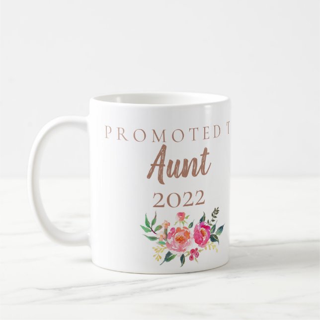 PREGNANCY ANNOUNCEMENT TO AUNT COFFEE MUG (Left)