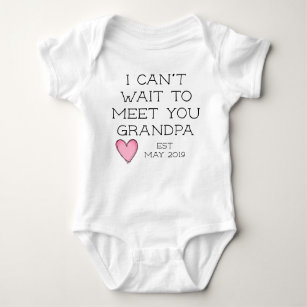 pregnancy announcement to grandpa baby bodysuit