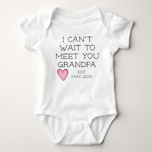 pregnancy announcement to grandpa baby bodysuit