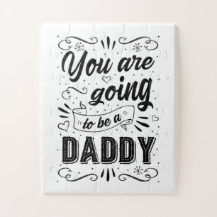 Pregnancy Announcement to Husband Black and White Jigsaw Puzzle