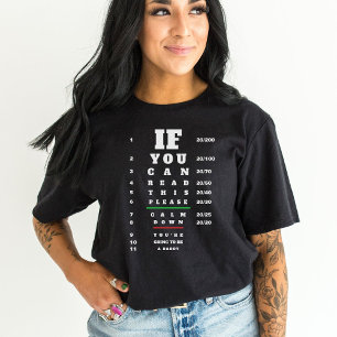 Pregnancy Announcement to Husband Black Eye Chart  T-Shirt