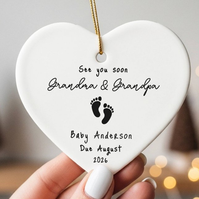 Pregnancy Announcement Ultra Sound Christmas  Ceramic Ornament (Creator Uploaded)