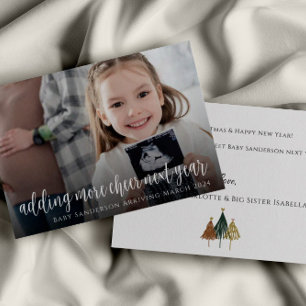 Pregnancy Announcement Ultrasound Christmas Card