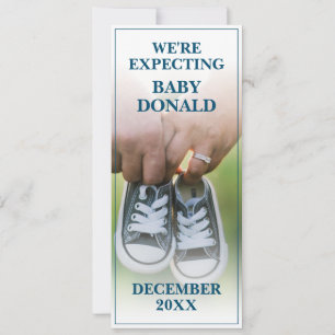 Pregnancy Announcement with Baby Shoes
