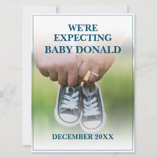 Pregnancy Announcement with Baby Shoes