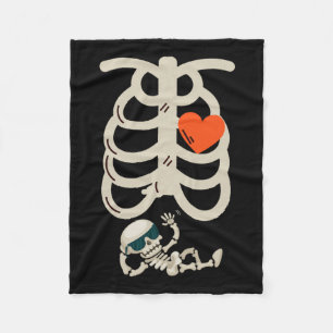 Pregnancy Announcement X-ray Halloween  Fleece Blanket