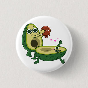 Pregnancy avocado 3 cm round badge