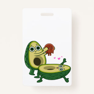 Pregnancy avocado ID badge