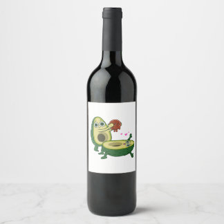 Pregnancy avocado wine label