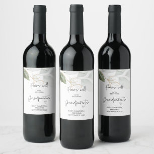 Pregnancy Baby Announcement Grandparents to Be Win Wine Label