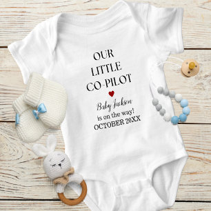 Pregnancy Baby Boy Aeroplane Little Co-Pilot Custo Bodysuit