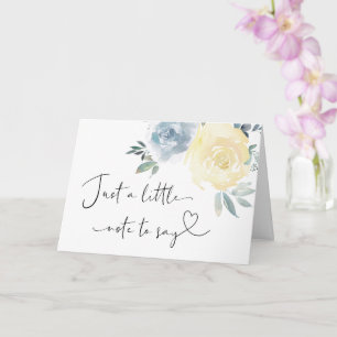 Pregnancy Baby Reveal For Family Blue Floral Card
