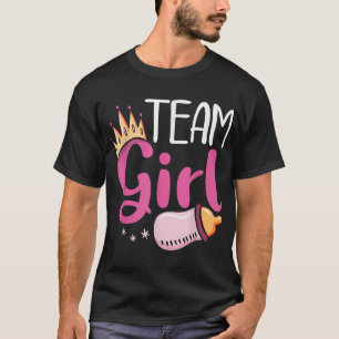 Pregnancy Baby Shower Team Girl Future Dad Mum Gen T-Shirt