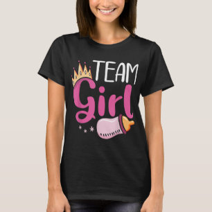 Pregnancy Baby Shower Team Girl Future Dad Mum Gen T-Shirt