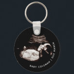 Pregnancy Baby Sonogram Ultrasound Photo New Mum Key Ring<br><div class="desc">Pregnancy Baby Sonogram Ultrasound Photo New Mum keychain Can be fully customised to suit your needs. © Gorjo Designs. Made for you via the Zazzle platform. // Note: photo used is a placeholder image only. You will need to replace with your own photo before ordering/ printing. If you need help...</div>