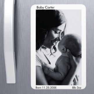 Pregnancy Birth Announcement - Custom Photo Magnet