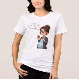 “Pregnancy Brain Funny T-Shirt Cute Maternity Tri-Blend Shirt