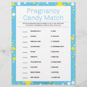 Pregnancy Candy Match [Starry Night Blue] Custom Letterhead