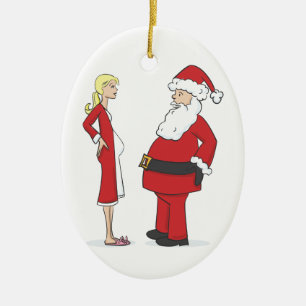 Pregnancy Christmas Ornaments - BLONDE Jelly Oval