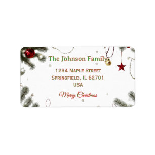Pregnancy Christmas Return Address Label