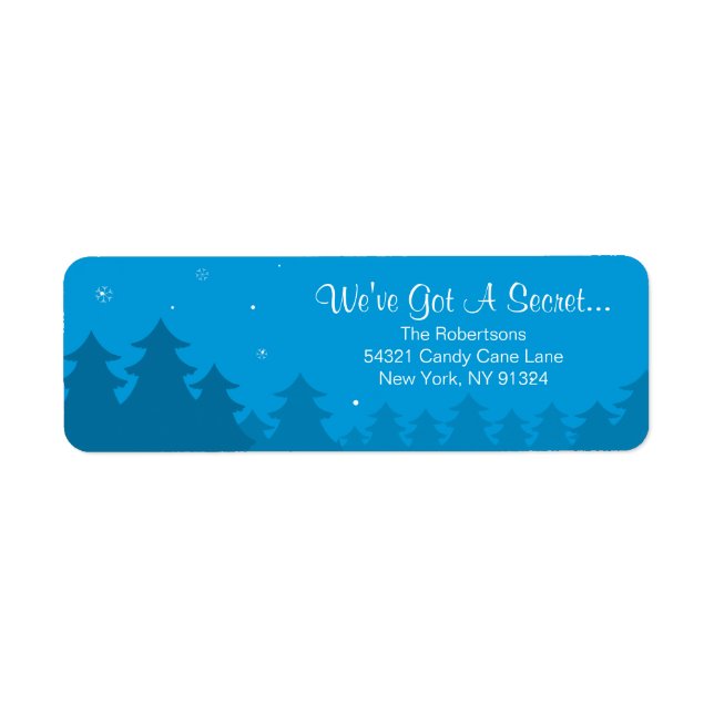 Pregnancy Christmas Return Address Label- Coming Label (Front)