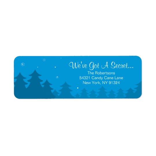 Pregnancy Christmas Return Address Label- Coming Return Address Label