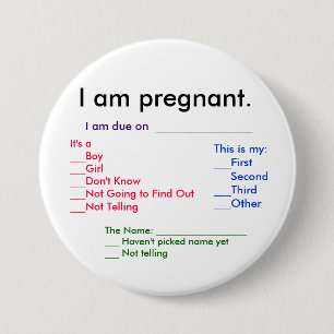 Pregnancy Details 7.5 Cm Round Badge
