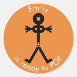 Pregnancy Icon Ready to POP Classic Round Sticker
