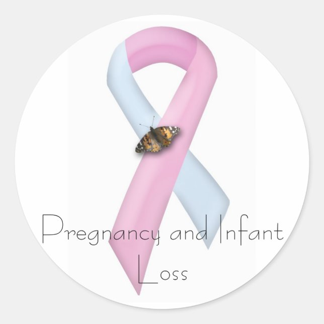Pregnancy & Infant Loss Awareness Classic Round Sticker (Front)