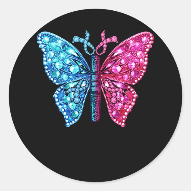 Pregnancy Infant Loss Awareness Miscarriage Ribbon Classic Round Sticker (Front)