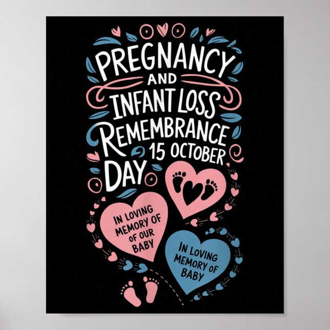Pregnancy Infant Loss Remembrance Day Memorial  Poster (Front)
