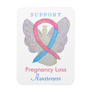 Pregnancy Loss Awareness Angel Ribbon Art Magnet