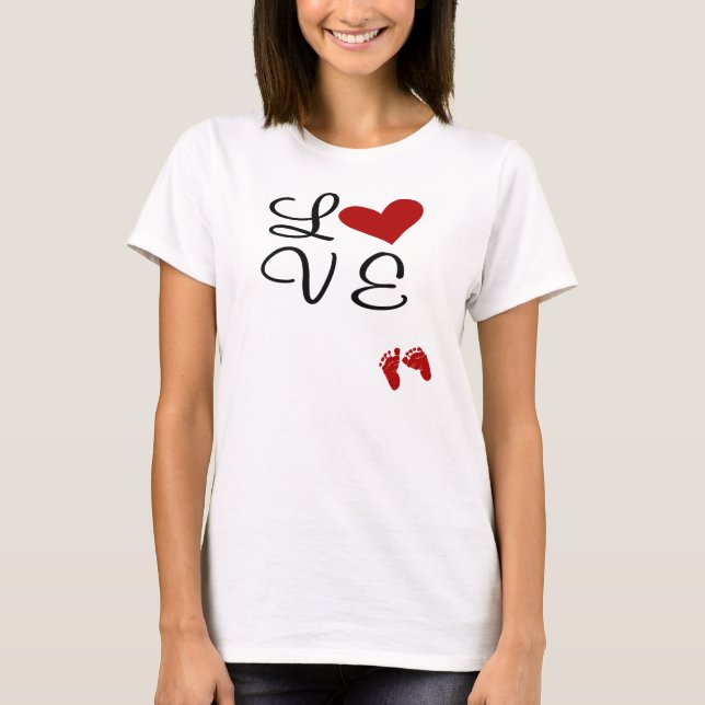 Pregnancy Love Maternity T-Shirt (Front)