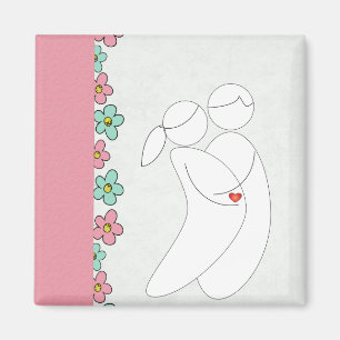 Pregnancy magnet(pink) magnet