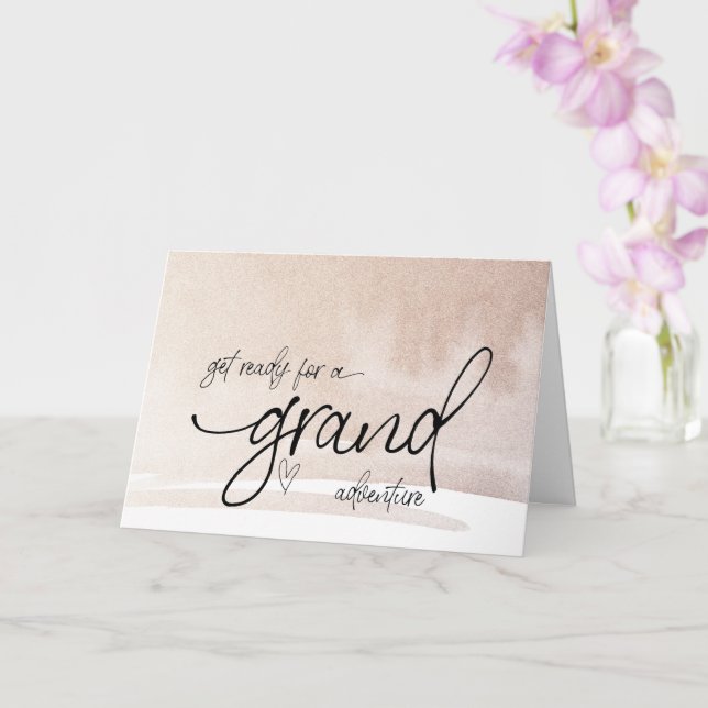 Pregnancy New Baby Reveal For Family and Friends C Card (Orchid)