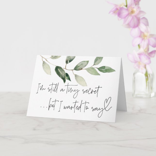 Pregnancy New Baby Reveal For Family and Friends C Card (Orchid)