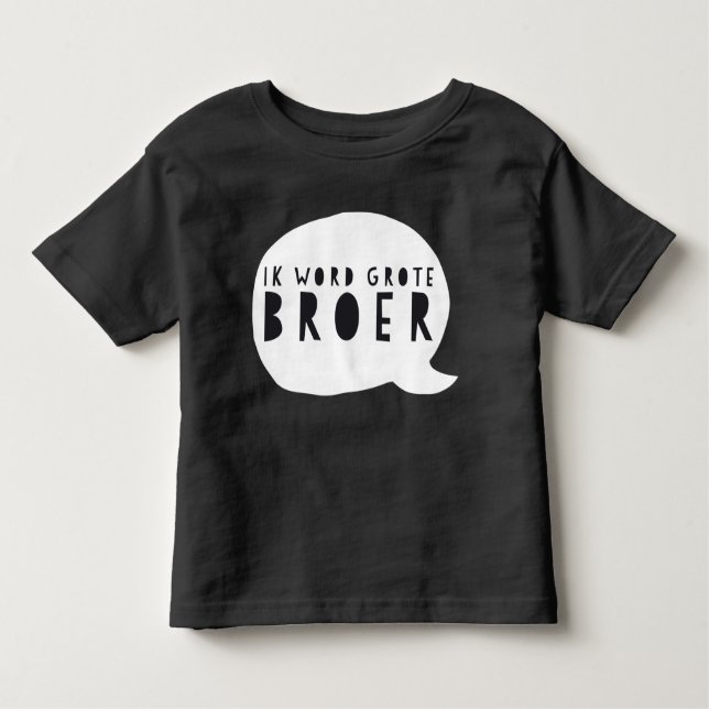 pregnancy notice: I become large brother Toddler T-Shirt (Front)