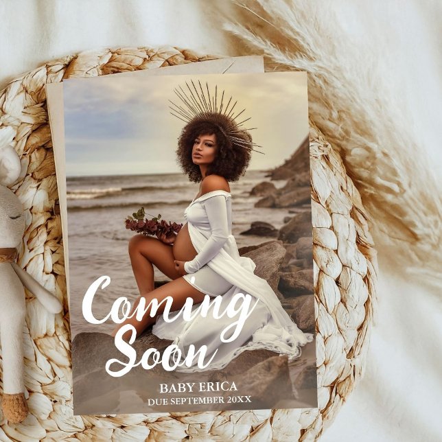 Pregnancy Photo Announcement | Minimal Coming Soon (Creator Uploaded)