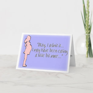 Pregnancy Pregnant Announcement Paper Card