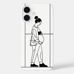 Pregnancy Pregnat Woman Simple iPhone 16 Case