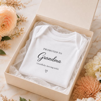Pregnancy Reveal Gift for Grandma Baby Bodysuit