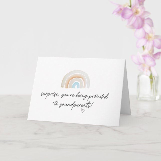 Pregnancy Reveal Grandparents to Be I'm Pregnant Card (Orchid)